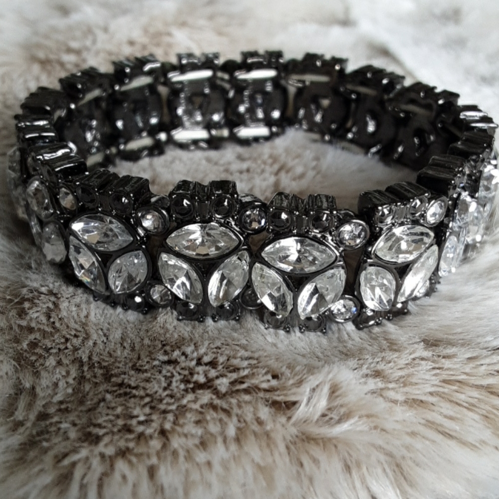 Rhinestone Stretch Bracelet, vintage